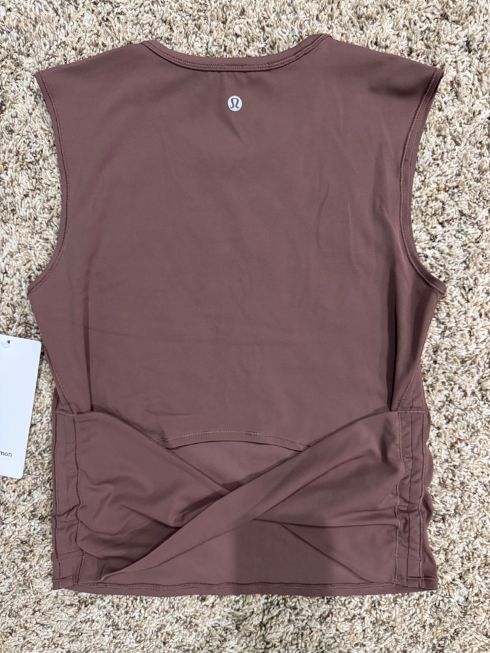 Lululemon All It Takes Back-Twist Tank *Silky Dark Oxide Brown size 10 NWT